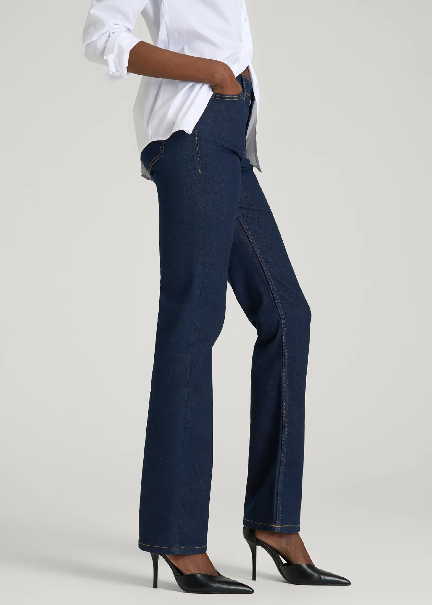 Sadie Mid-Rise Straight Fit Jeans for Tall Women