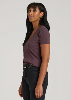 Scoop V-Neck Tee for Tall Women