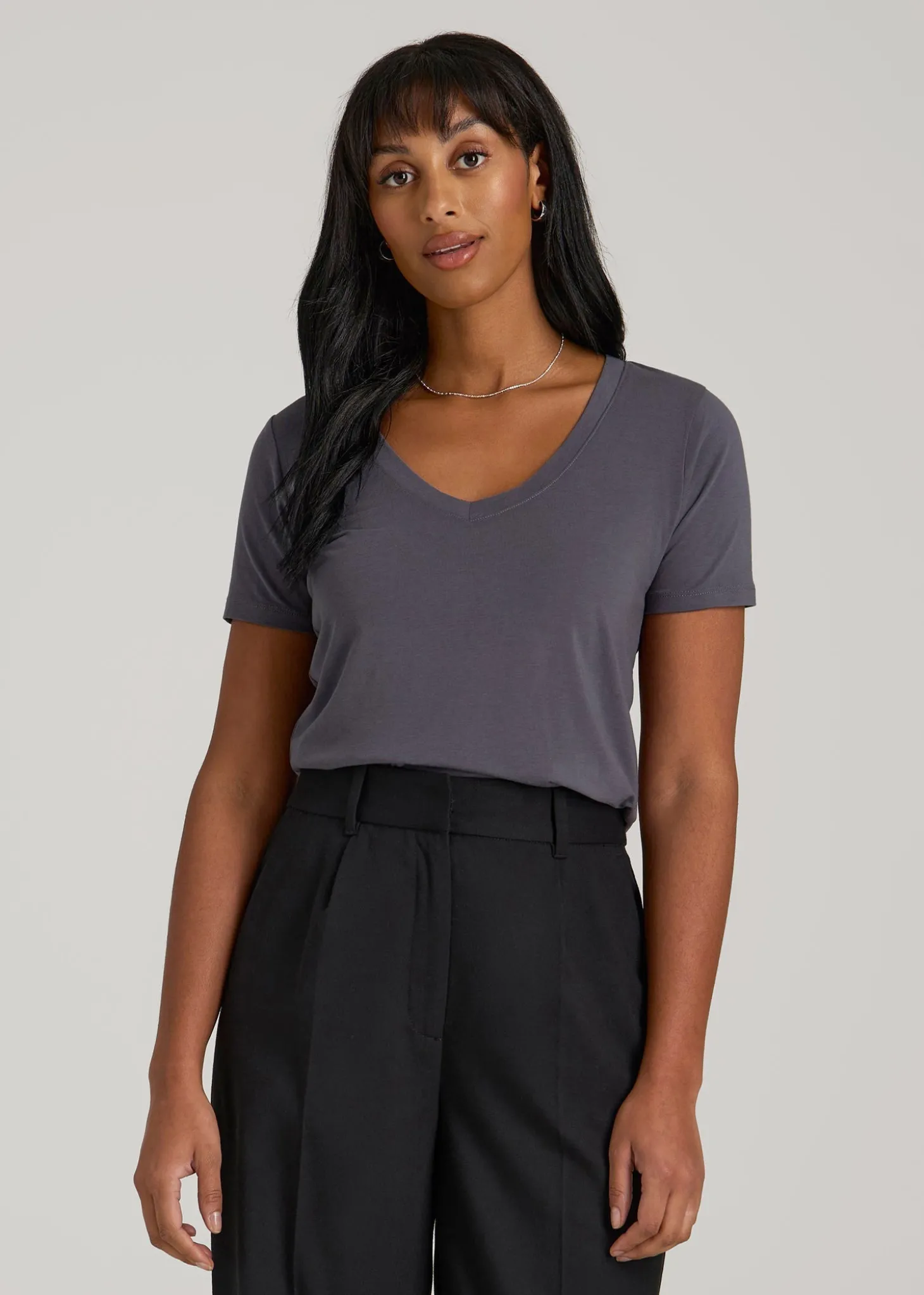 Scoop V-Neck Tee for Tall Women
