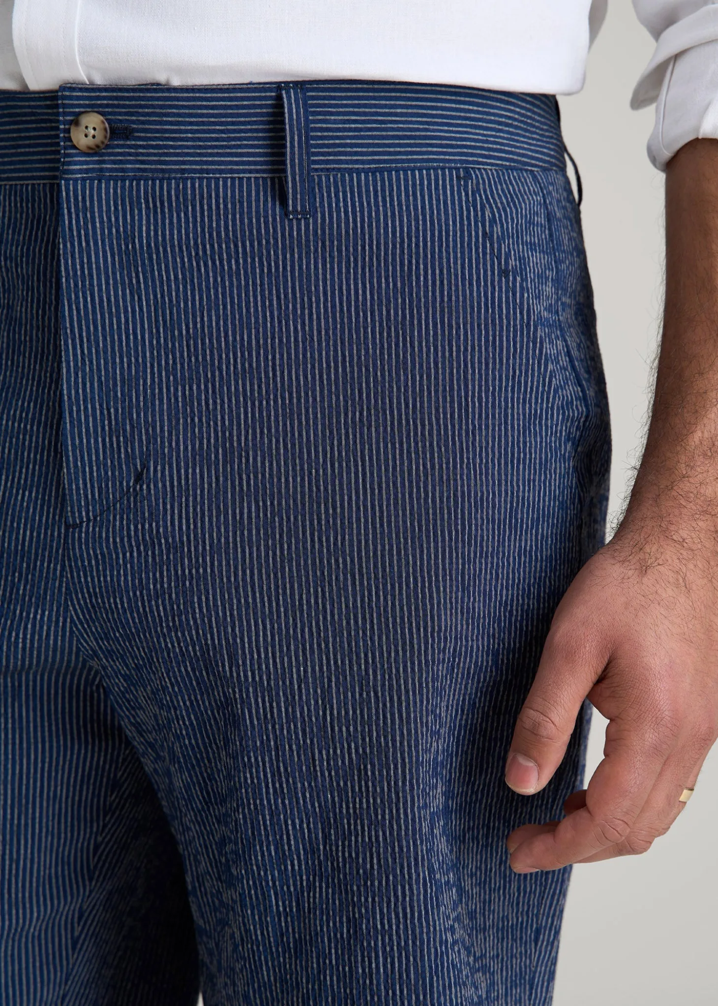 Seersucker Shorts for Tall Men