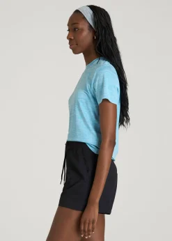 Short Sleeve Crewneck Tee for Tall Women