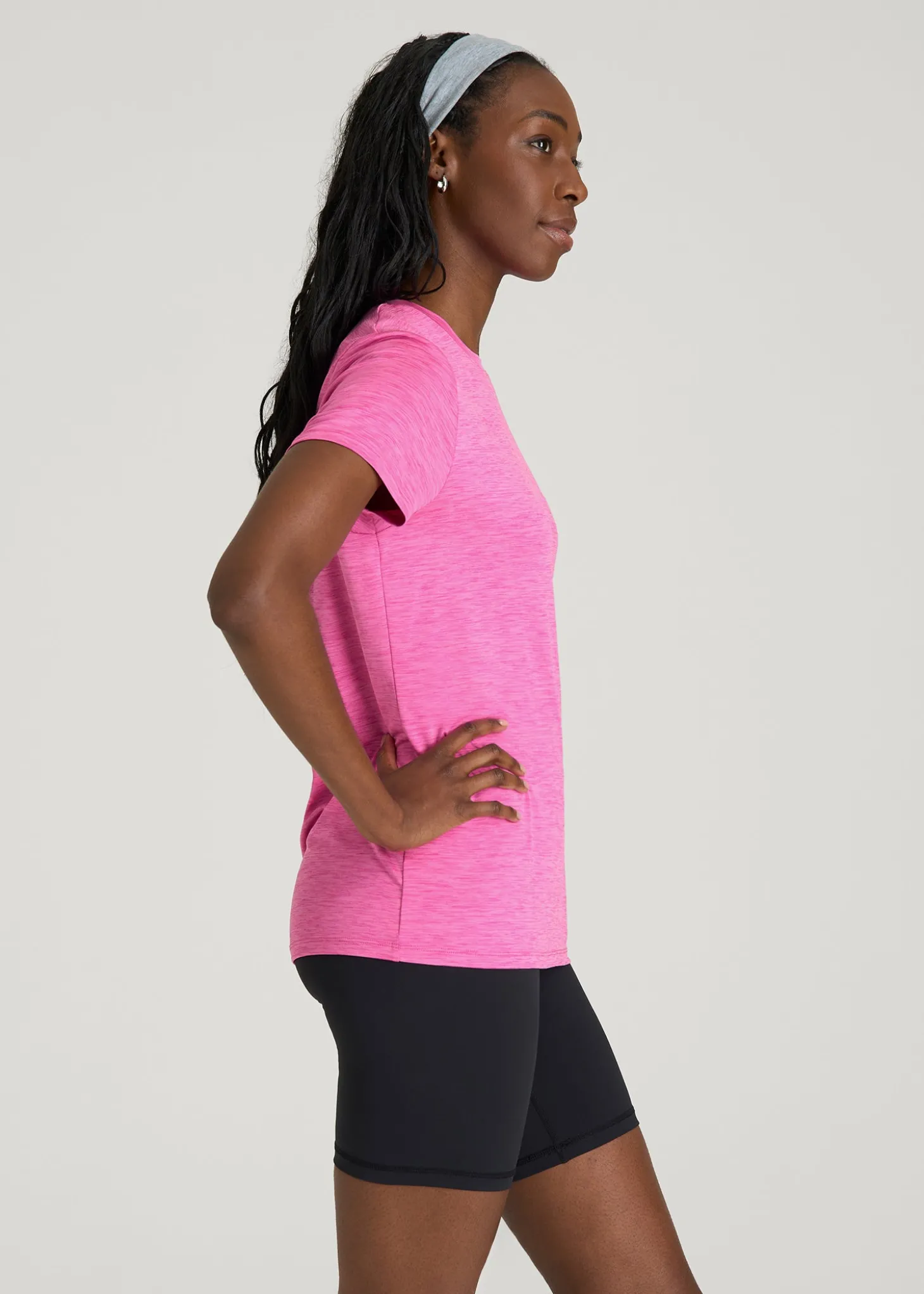 Short Sleeve Crewneck Tee for Tall Women