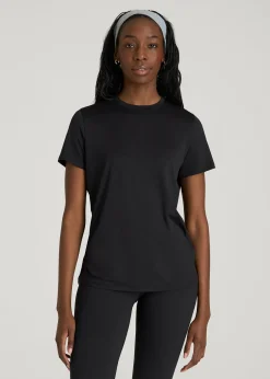 Short Sleeve Crewneck Tee for Tall Women