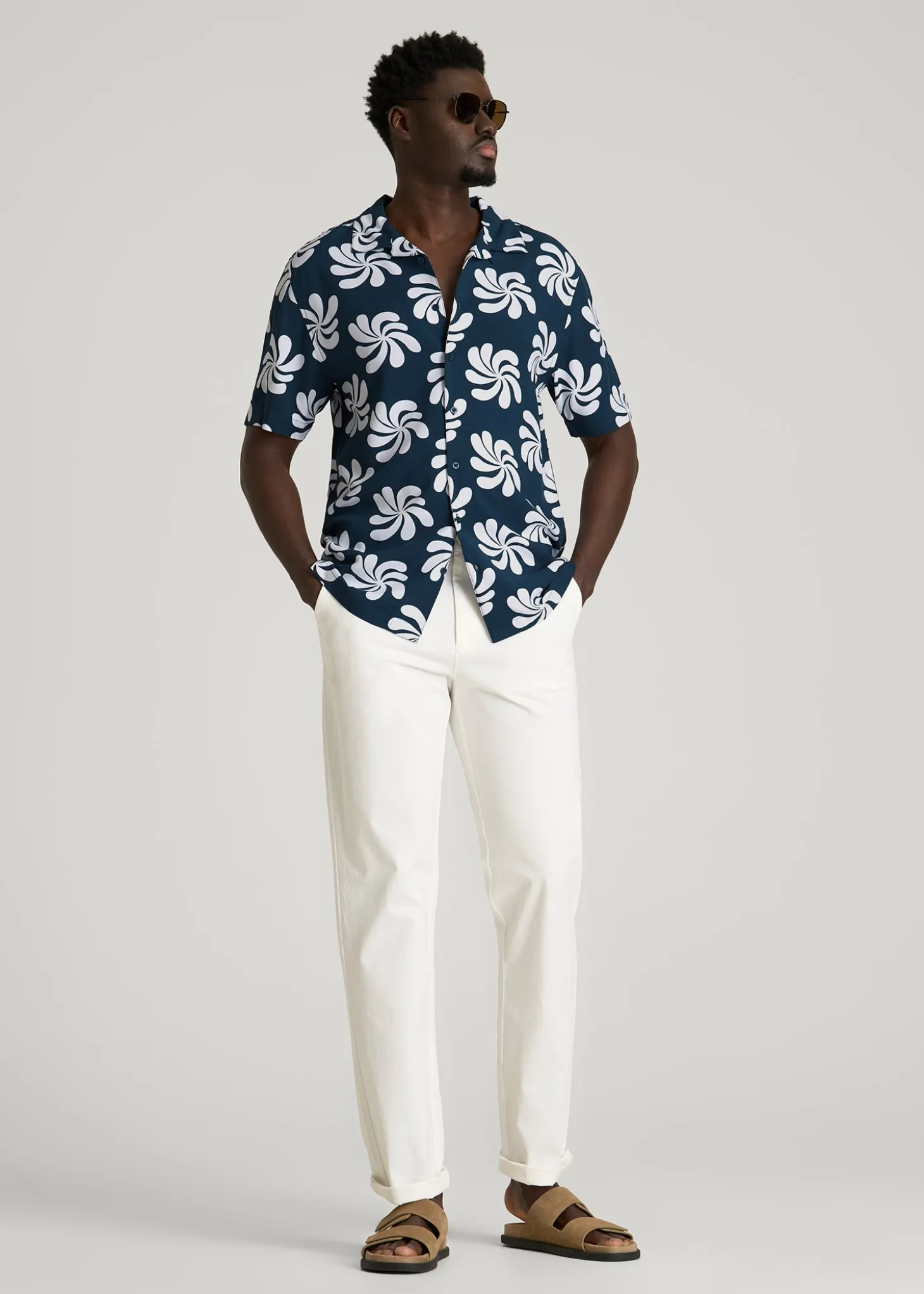 Short Sleeve Resort Shirt for Tall Men
