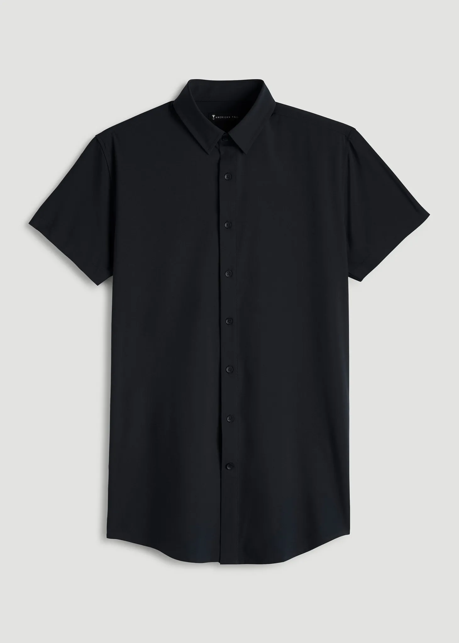 Short Sleeve Traveler Stretch Button Shirt for Tall Men
