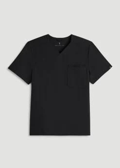 Short-Sleeve V-Neck Scrub Top for Tall Men