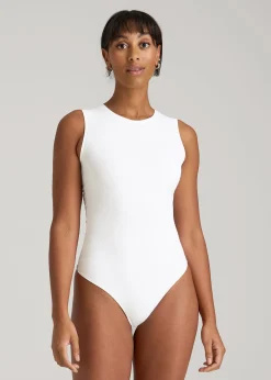 Sleeveless Crewneck Bodysuit for Tall Women