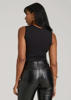 Sleeveless Crewneck Bodysuit for Tall Women