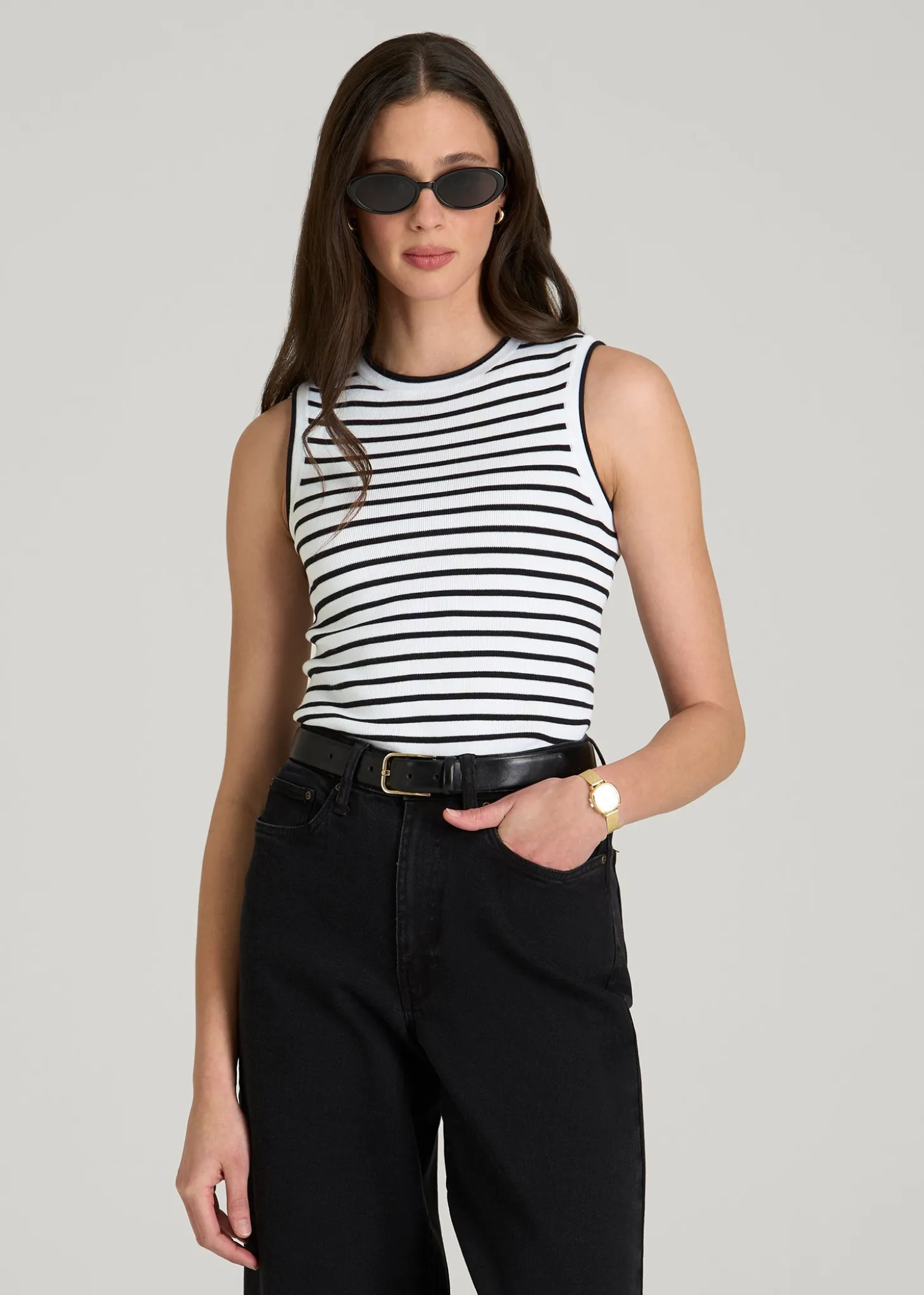 Sleeveless Knit Top for Tall Women