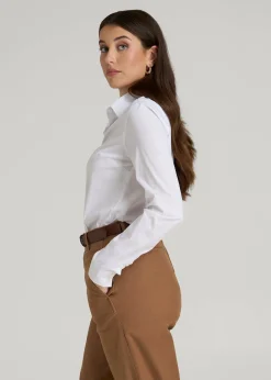 Slim Fit Button Up Shirt for Tall Women