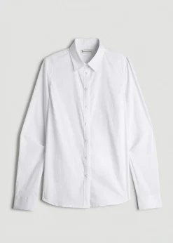 Slim Fit Button Up Shirt for Tall Women