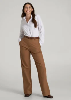 Slim Fit Button Up Shirt for Tall Women