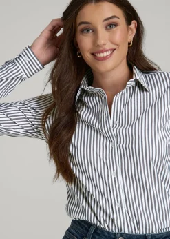 Slim Fit Button Up Shirt for Tall Women