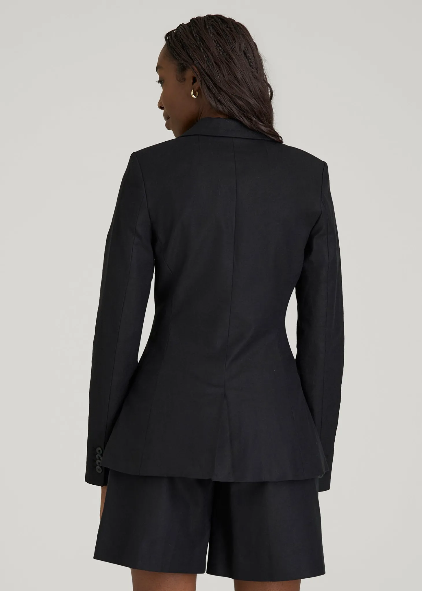 Slim Fit Linen Blend Blazer for Tall Women