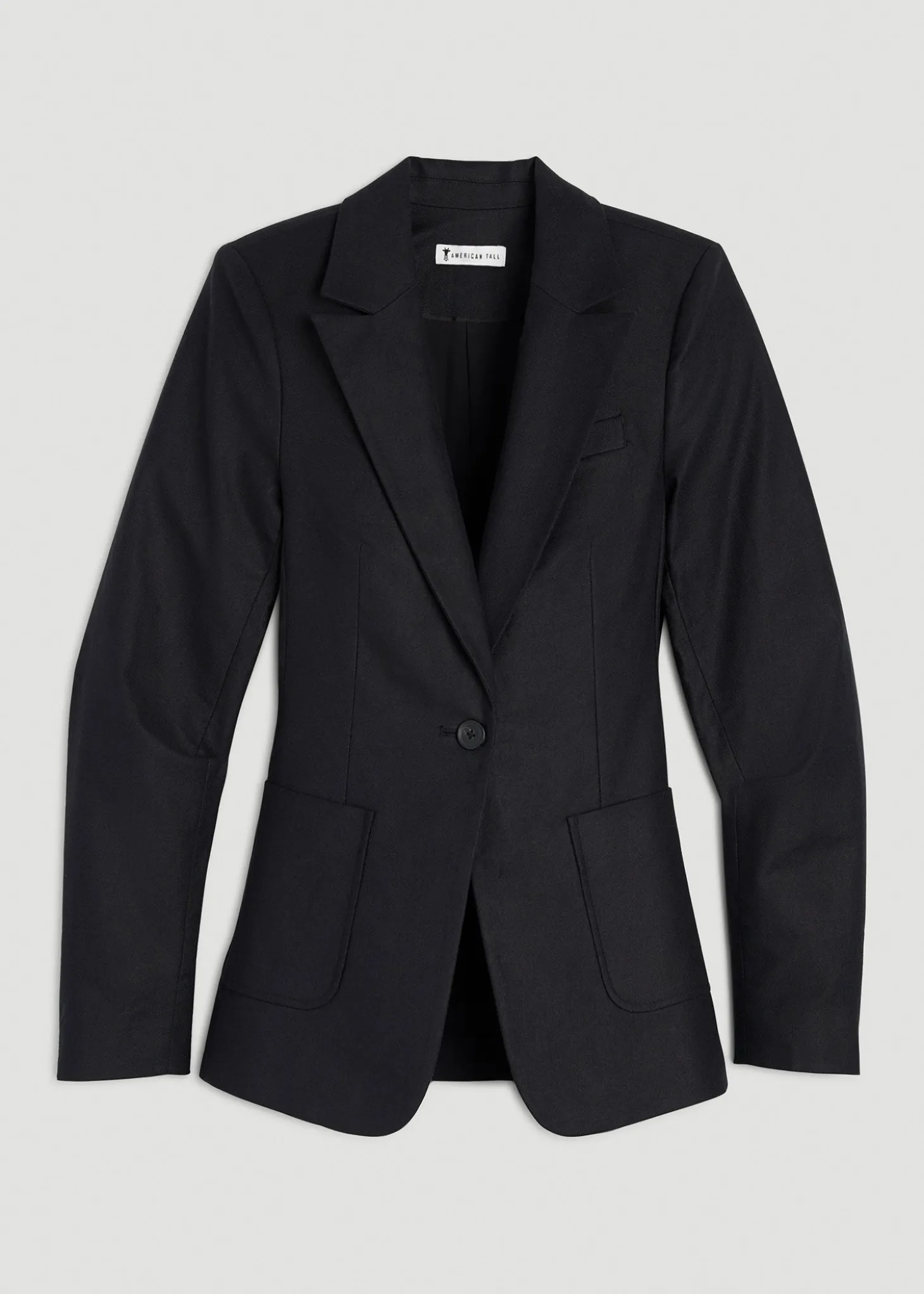 Slim Fit Linen Blend Blazer for Tall Women
