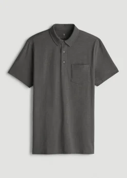 Slub Knit Polo with Pocket for Tall Men