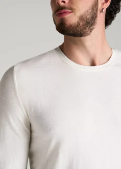 Slub Long Sleeve Scoop Tee for Tall Men