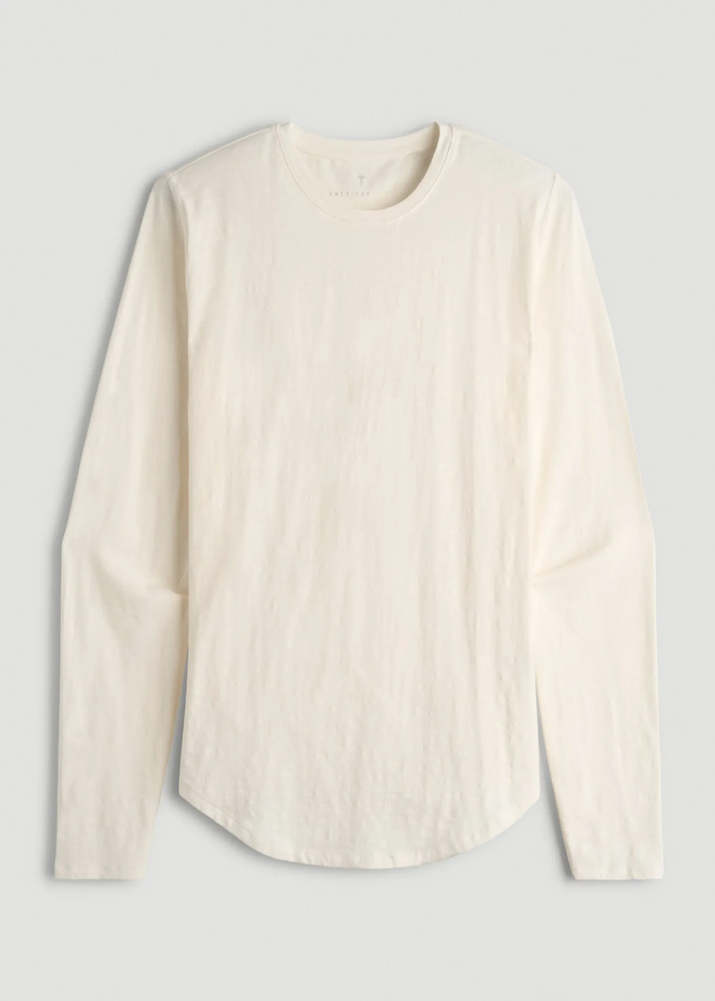 Slub Long Sleeve Scoop Tee for Tall Men