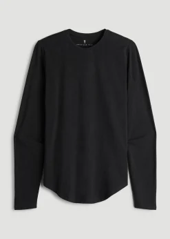 Slub Long Sleeve Scoop Tee for Tall Men