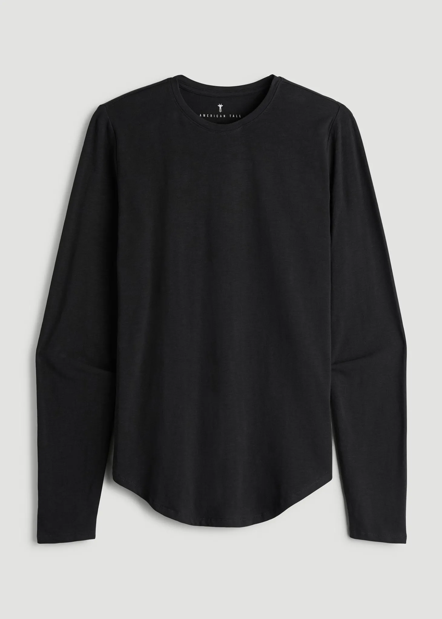 Slub Long Sleeve Scoop Tee for Tall Men
