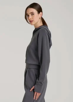 Soft Motion Cropped Zip Up Hoodie for Tall Women