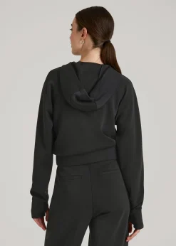 Soft Motion Cropped Zip Up Hoodie for Tall Women