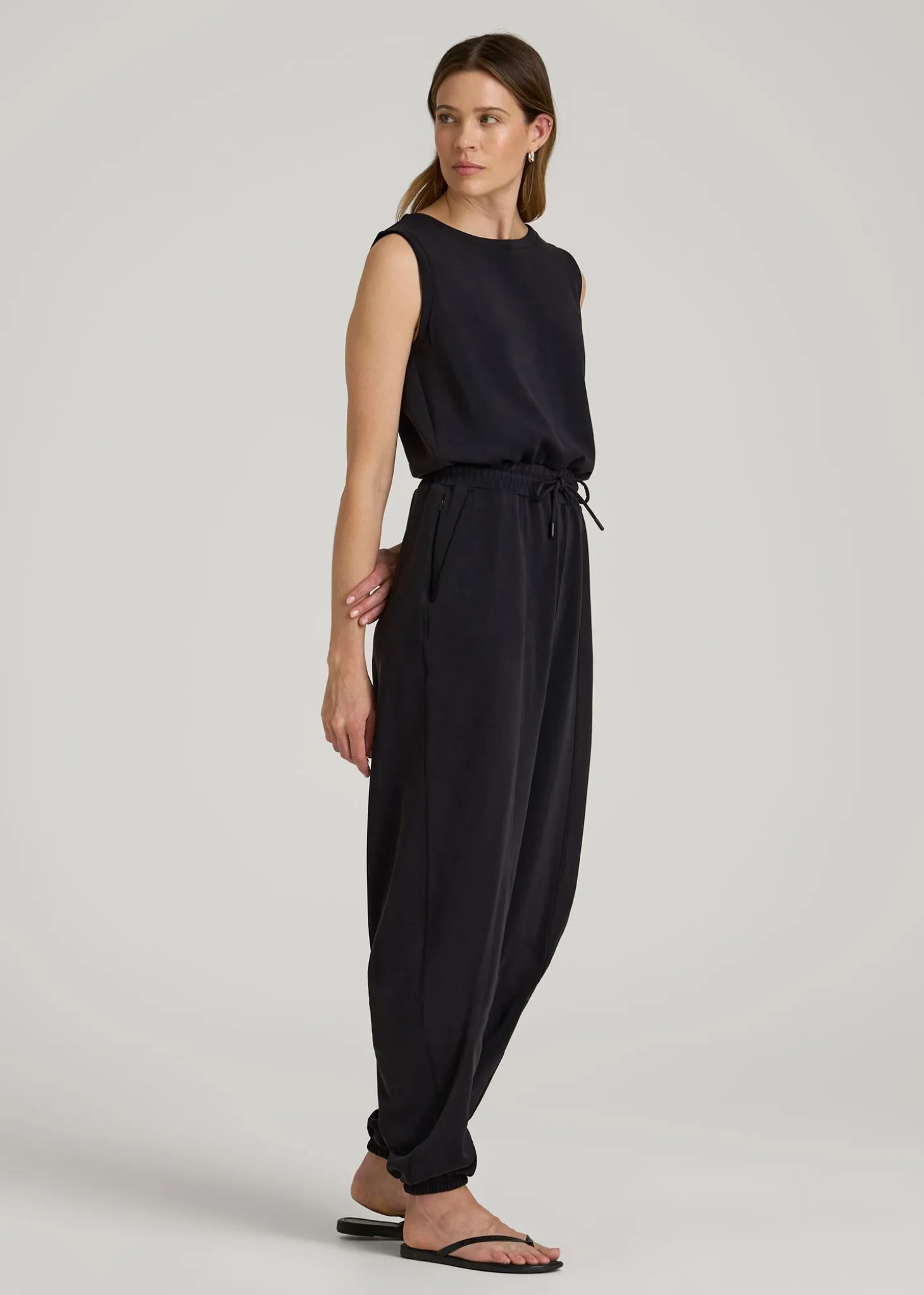 Soft Motion Sleeveless Sweatpant Jumpsuit for Tall Women