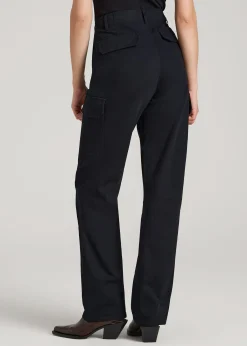 Straight Leg Cargo Chino Pants for Tall Women