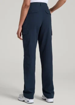 Straight Leg Cargo Chino Pants for Tall Women