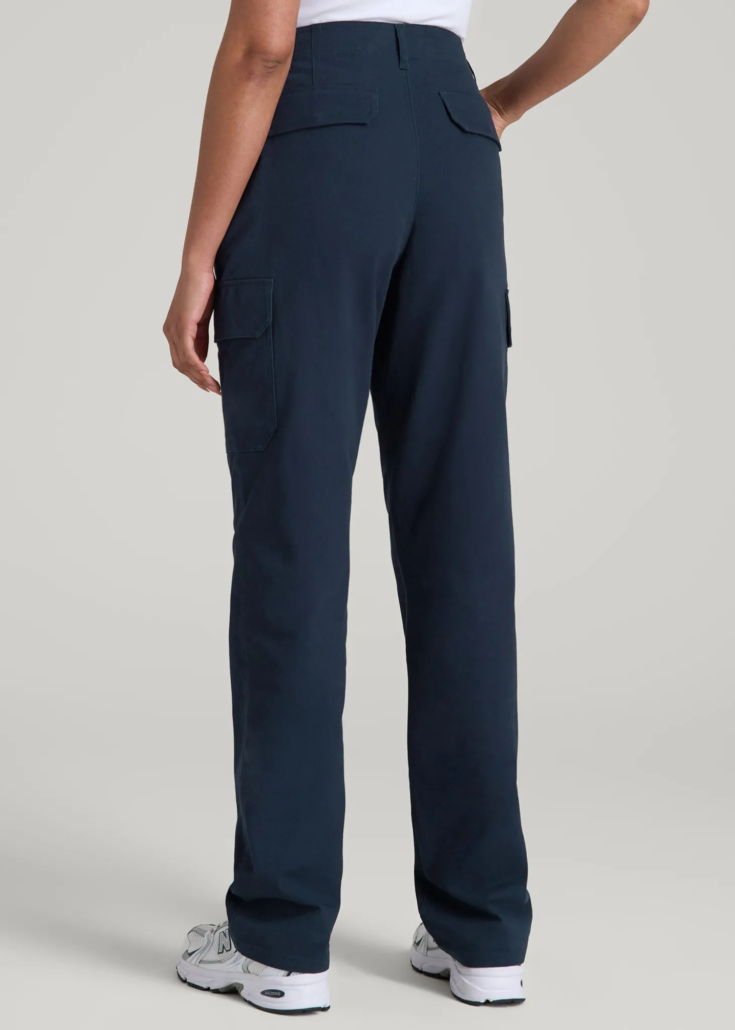 Straight Leg Cargo Chino Pants for Tall Women