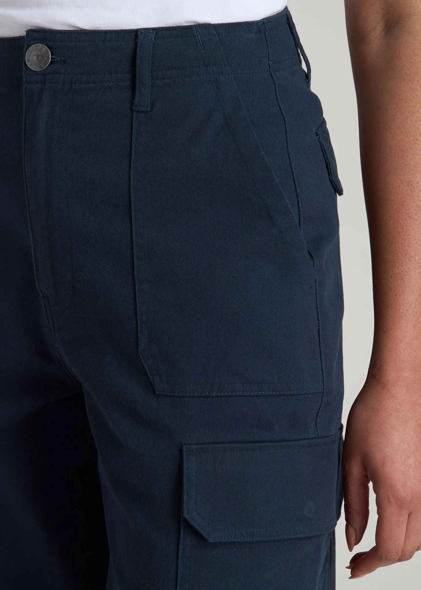 Straight Leg Cargo Chino Pants for Tall Women