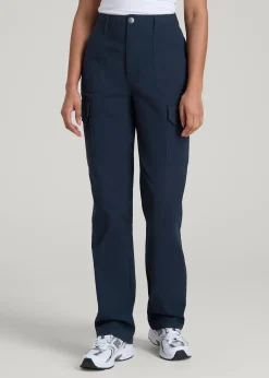 Straight Leg Cargo Chino Pants for Tall Women