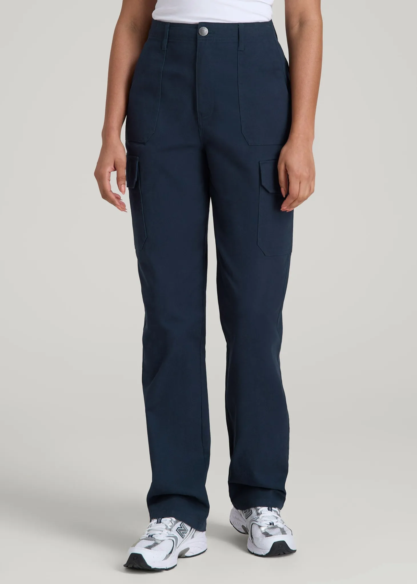 Straight Leg Cargo Chino Pants for Tall Women