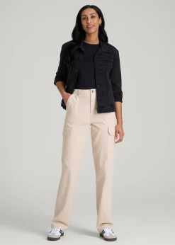 Straight Leg Cargo Chino Pants for Tall Women