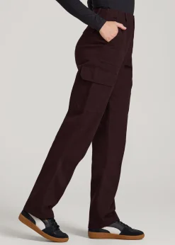 Straight Leg Cargo Chino Pants for Tall Women