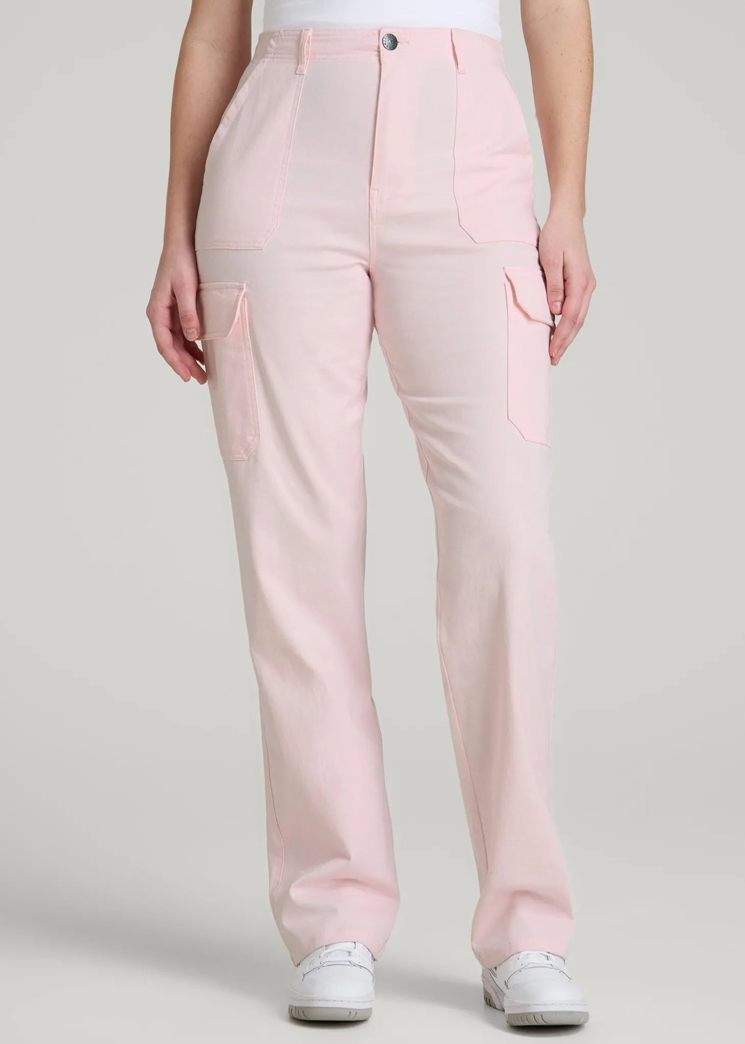 Straight Leg Cargo Chino Pants for Tall Women