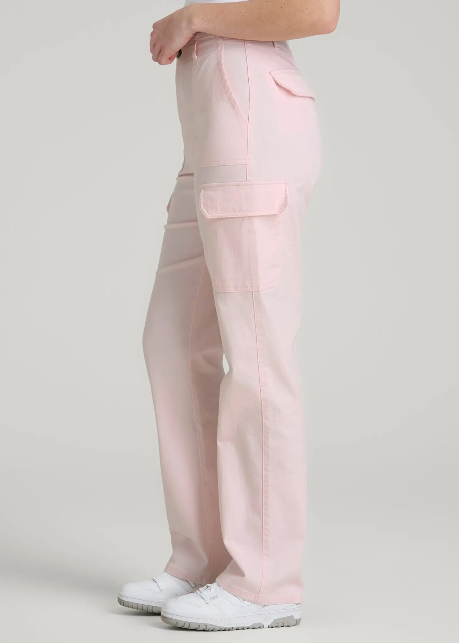 Straight Leg Cargo Chino Pants for Tall Women
