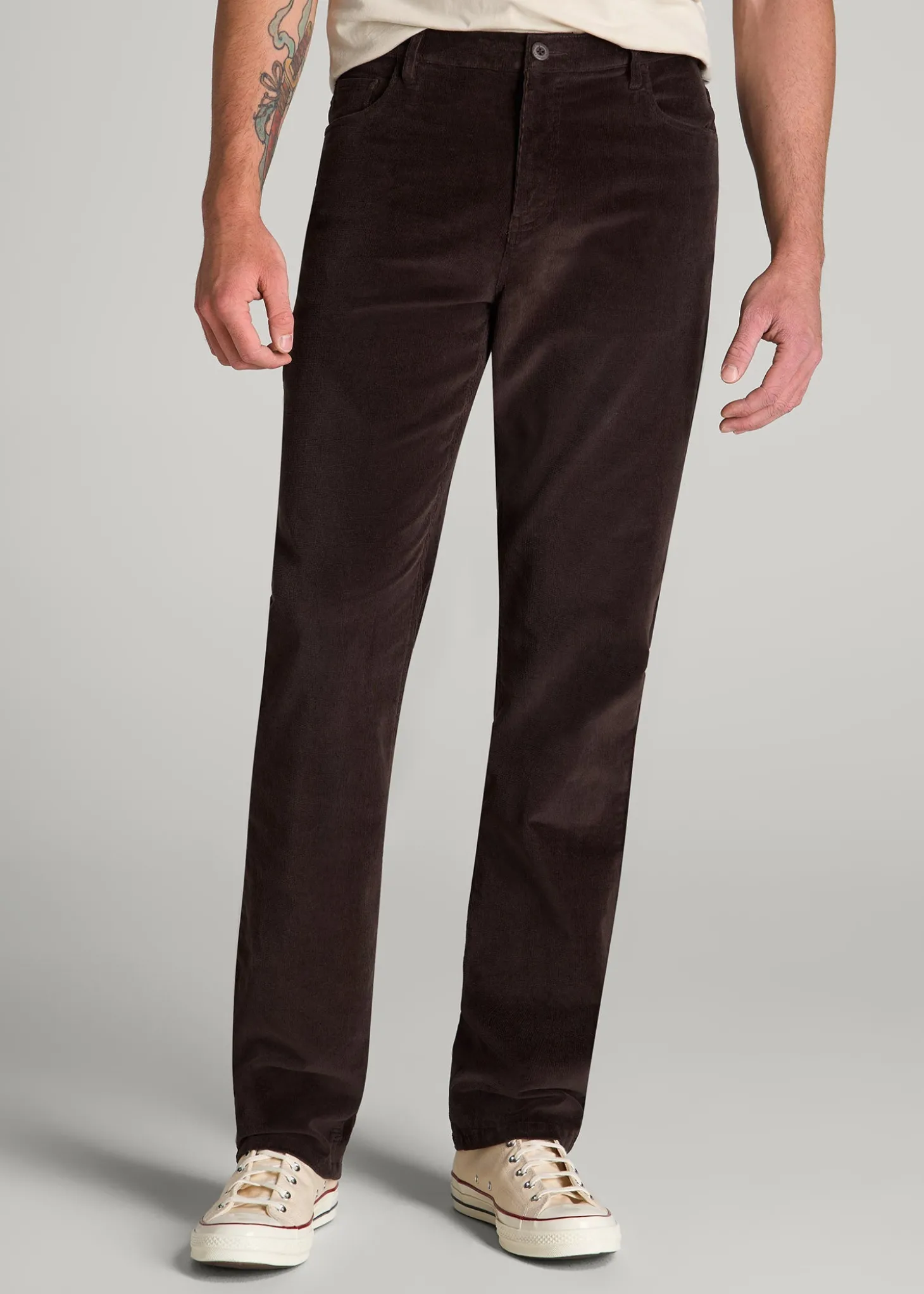 STRAIGHT-LEG Stretch Corduroy Pants for Tall Men