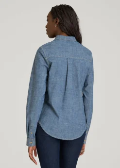 Stretch Chambray Shirt for Tall Women