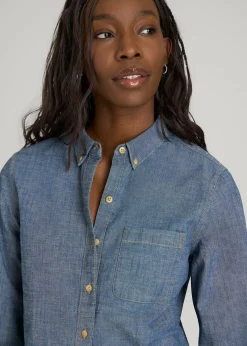 Stretch Chambray Shirt for Tall Women