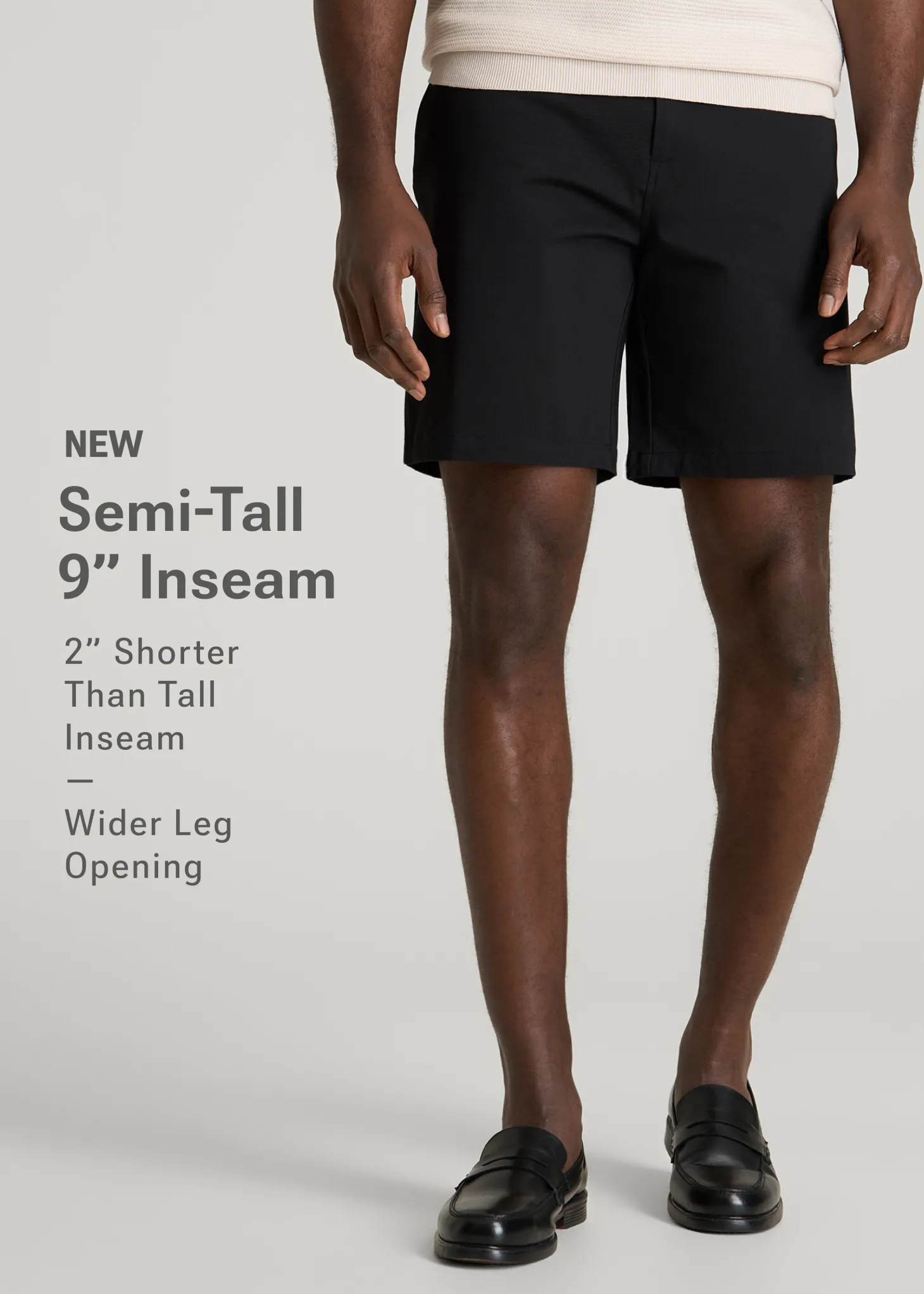 Stretch Commuter Chino Short for Tall Men
