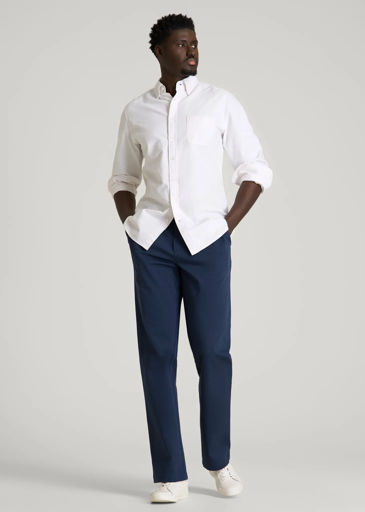 Stretch Commuter Pleated Chino for Tall Men