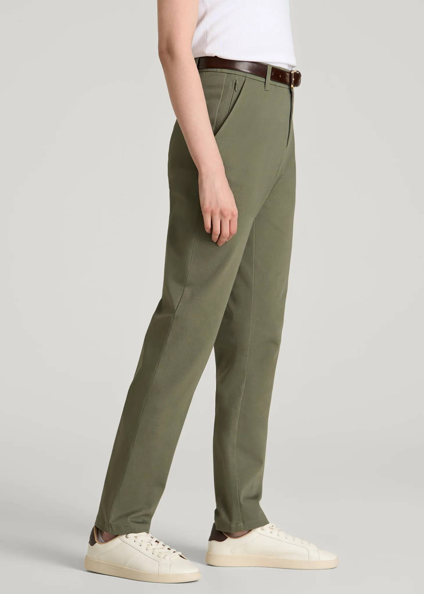 Stretch Commuter Tapered Fit Chino Pants for Tall Women