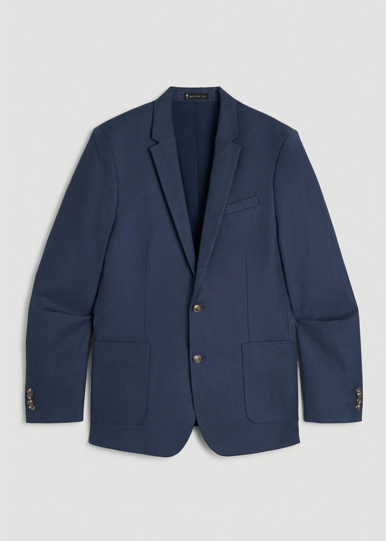 Stretch Cotton Linen Blend Blazer for Tall Men