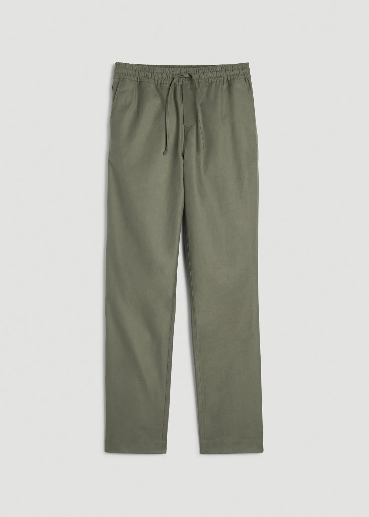 Stretch Cotton Linen Blend Pull-On Pants for Tall Men
