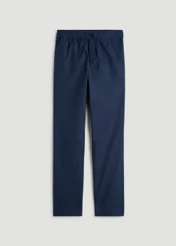 Stretch Cotton Linen Blend Pull-On Pants for Tall Men