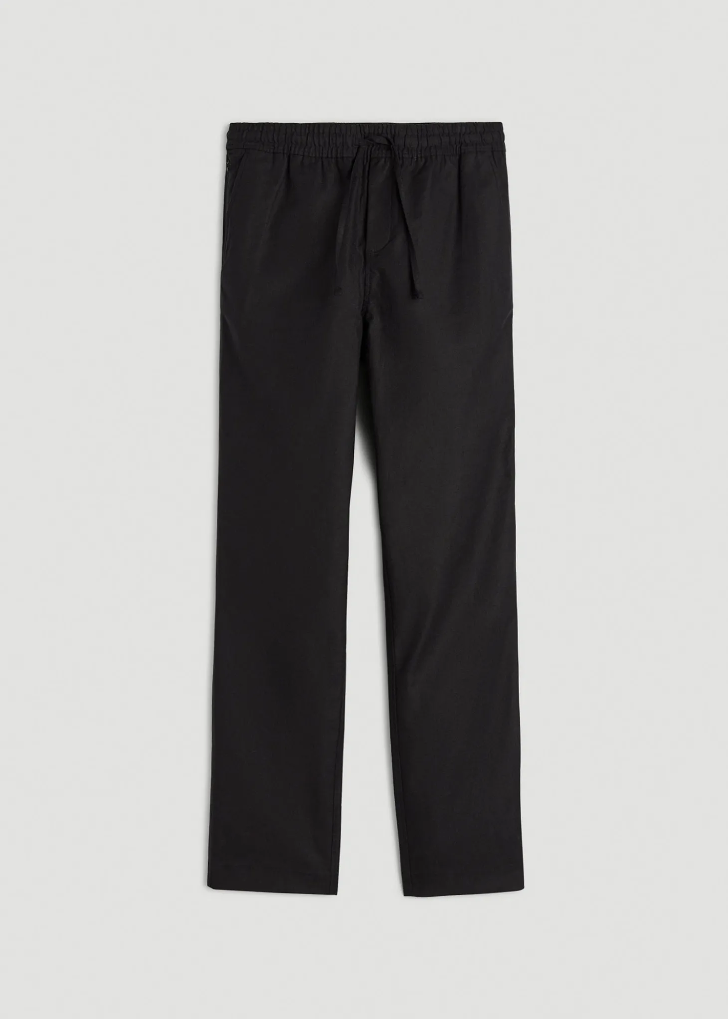 Stretch Cotton Linen Blend Pull-On Pants for Tall Men
