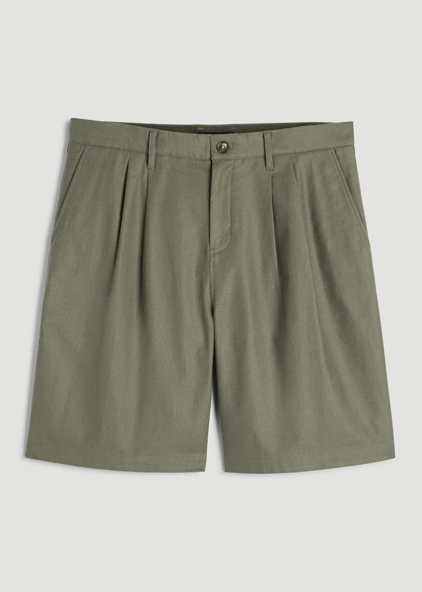 Stretch Cotton Linen Blend Shorts for Tall Men