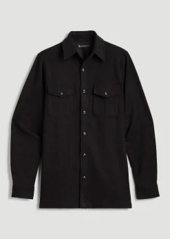 Stretch Knit Overshirt for Tall Men
