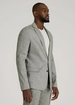 Stretch Linen Blazer for Tall Men